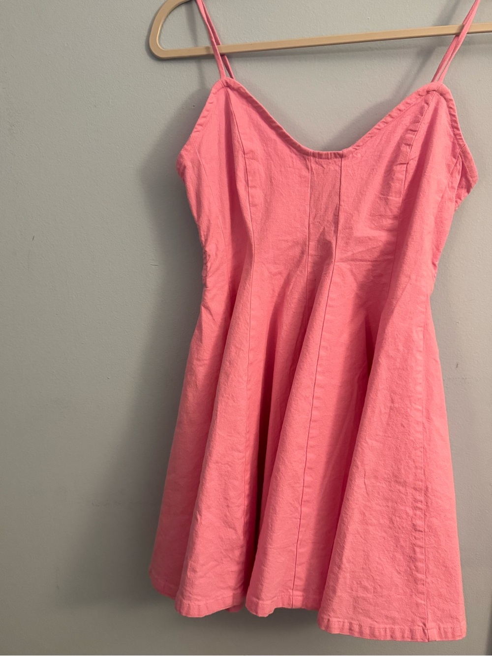 Free People XS Tan Lines Stretch Linen Mini Dress - never worn! - Picture 4 of 5
